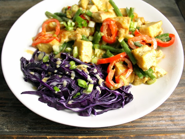 Oppskrift Rask Curry Tofu Grønn Currypaste Thaimat Thai Vegetar Vegan